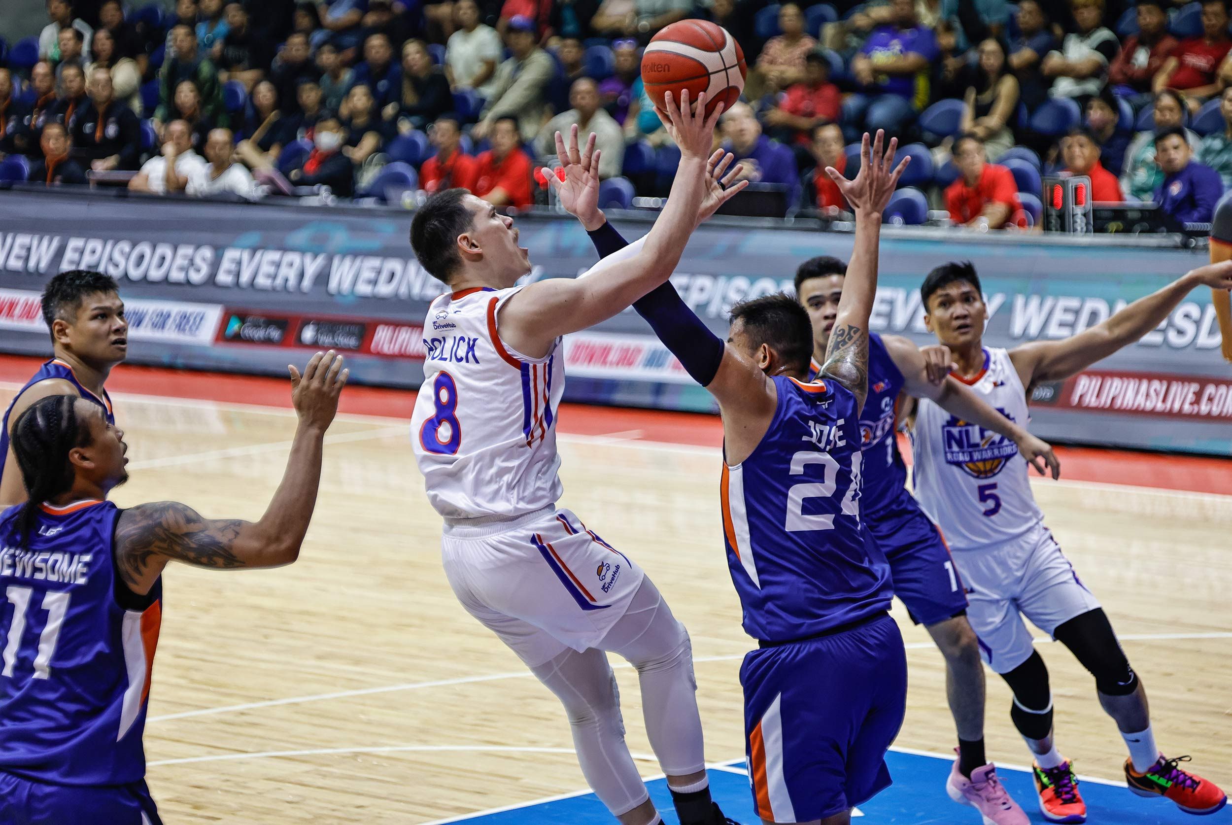 TerraFirma's Stephen Holt in action against Converge in the 2024 PBA Philippine Cup at the Araneta Coliseum, March 1, 2024. PBA Images.